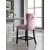 Nikki Velvet Counter Stool with Espresso Wood Legs