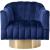 Farrah Velvet Chair with Gold Swivel Base