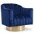 Farrah Velvet Chair with Gold Swivel Base