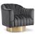 Farrah Velvet Chair with Swivel Base