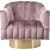 Farrah Velvet Chair with Gold Swivel Base