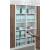 Uni Melamine Office Lockable Cabinet w/2 Glass Doors & 4 Shelves