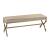 Gold Cane Linen Double Bench