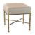 Gold Cane Linen Bench