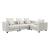 Apollo Luxury Linen Modular L-Shape 4-Piece Sectional Sofa Set