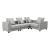 Apollo Luxury Linen Modular L-Shape 4-Piece Sectional Sofa Set