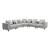 Apollo Luxury Linen Fabric Modular L-Shape 5-Piece Sectional Sofa Set