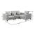 Apollo Luxury Linen Modular L-Shape 4-Piece Sectional Sofa Set
