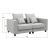 Apollo Luxury Linen Modular Loveseat Sofa