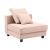 Apollo Luxury Linen Modular L-Shape 5-Piece Sectional Sofa Set with Ottoman