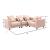 Apollo Luxury Linen Modular L-Shape 4-Piece Sectional Sofa Set