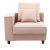 Apollo Luxury Linen Modular L-Shape 5-Piece Sectional Sofa Set with Ottoman