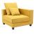 Apollo Luxury Linen Yellow 5-Piece Sectional Sofa Set
