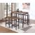 Santana Wood Veneer/Steel 5-Piece Bar Set