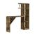Belvedere Wood Veneer Bar Table with 5-shelf Storage Unit