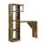 Belvedere Wood Veneer Bar Table with 5-shelf Storage Unit