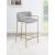 Comstock Velvet Low Back Counter Stool with Metal Base