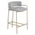 Comstock Velvet Low Back Counter Stool with Metal Base