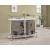 Gideon Crescent Shaped Glass Top Bar Unit with Drawer