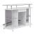 Gideon Crescent Shaped Glass Top Bar Unit with Drawer