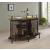 Gideon Crescent Shaped Glass Top Bar Unit with Drawer