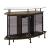 Gideon Crescent Shaped Glass Top Bar Unit with Drawer