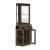 Alviso Wood Veneer/Glass Corner Bar Cabinet with Stemware Rack