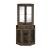 Alviso Wood Veneer/Glass Corner Bar Cabinet with Stemware Rack