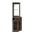 Alviso Wood Veneer/Glass Corner Bar Cabinet with Stemware Rack