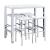 Natividad Wood Veneer 5-Piece Bar Set