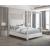 Emerson Linen Fabric Queen Size Canopy Bed
