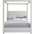 Emerson Linen Fabric Queen Size Canopy Bed