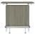Acosta Rectangular Bar Unit with Footrest and Glass Side Panels