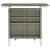 Acosta Rectangular Bar Unit with Footrest and Glass Side Panels