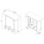 Acosta Rectangular Bar Unit with Footrest and Glass Side Panels
