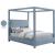 Emerson Linen Fabric Canopy Bed