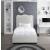 Felix Linen Fabric Twin Size Bed