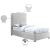 Felix Linen Fabric Twin Size Bed
