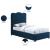 Felix Linen Fabric Twin Size Bed