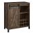 Arlington Wood Veneer Bar Cabinet with Sliding Door