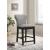 Rolando Fabric Solid Back Counter Stool with Nailhead Trim