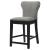 Rolando Fabric Solid Back Counter Stool with Nailhead Trim