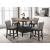 Rolando Fabric Solid Back Counter Stool with Nailhead Trim