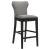 Rolando Fabric Solid Back Bar Stool with Nailhead Trim