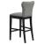 Rolando Fabric Solid Back Bar Stool with Nailhead Trim