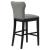 Rolando Fabric Solid Back Bar Stool with Nailhead Trim