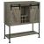 Claremont Wood Veneer Sliding Door Bar Cabinet with Lower Shelf