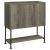 Claremont Wood Veneer Sliding Door Bar Cabinet with Lower Shelf