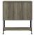 Claremont Wood Veneer Sliding Door Bar Cabinet with Lower Shelf