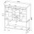 Claremont Wood Veneer Sliding Door Bar Cabinet with Lower Shelf